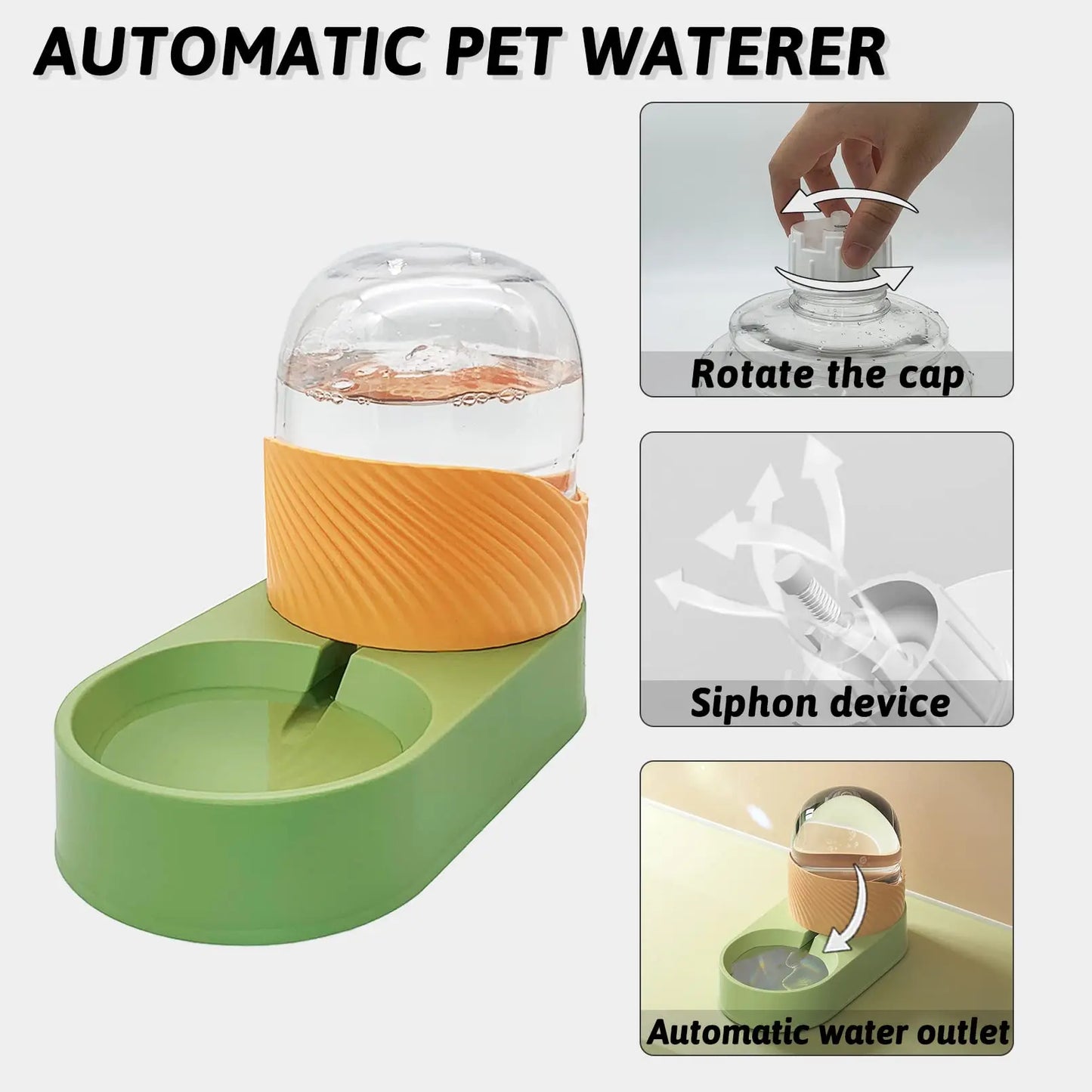 Gravity Dog Feeder Cats Water Dispenser Automatic Dog Cat Food and Water Dispenser Large Capacity Pet Self Feeder Station