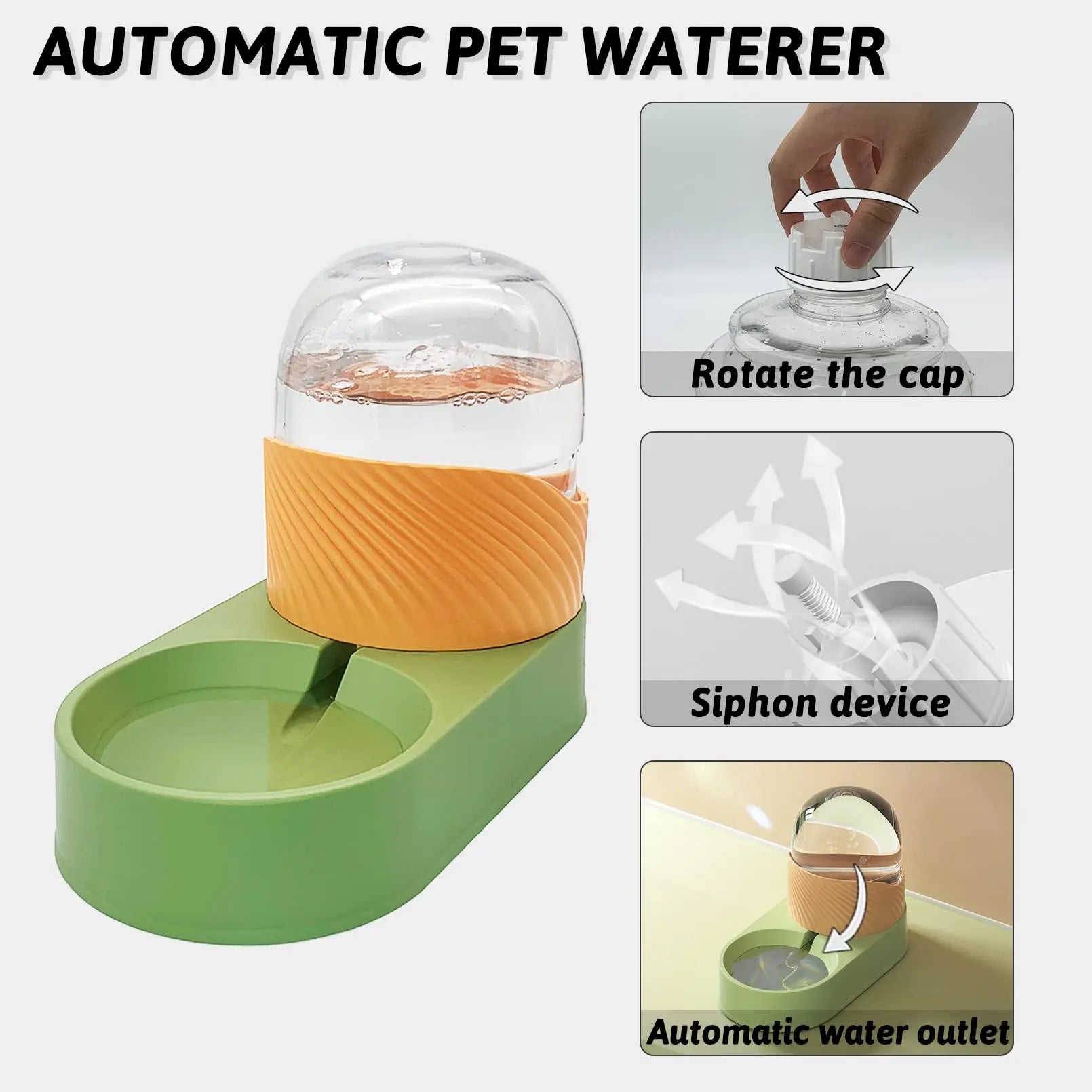 Gravity Dog Feeder Cats Water Dispenser Automatic Dog Cat Food and Water Dispenser Large Capacity Pet Self Feeder Station