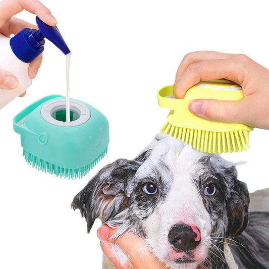 Bathroom Puppy Dog Cat Bath Washing Massage Gloves Brush Soft Silicone Pet Accessories for Dogs Cats Tools Mascotas Products